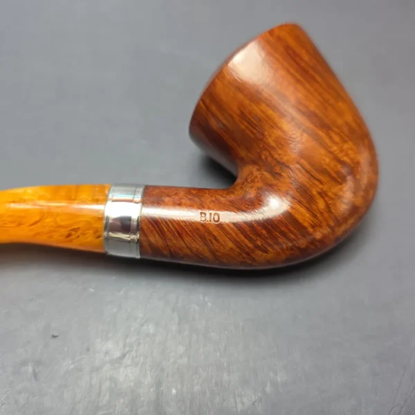 Peterson Rosslare B10 Smooth Calabash w/ Silver Estate Briar Pipe, Irish Estates - Image 8