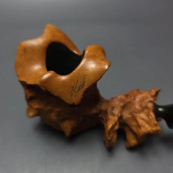 Micoli (Robert Burns) Partially Rusticated Freehand Sitter Estate Briar Pipe, Unsmoked - Image 8