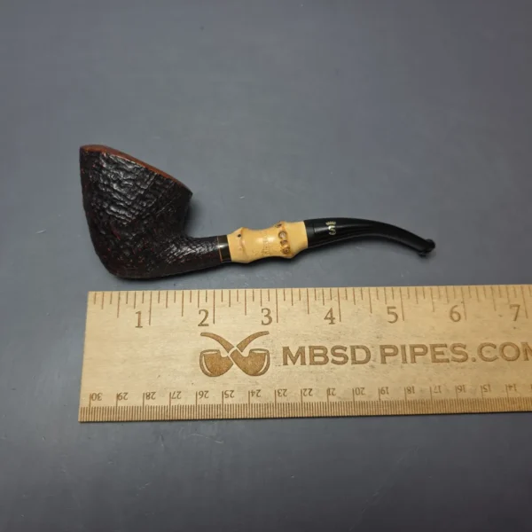 Stanwell (c.1980s-1990s) Partially Sandblasted Dublin w/ Bamboo Estate Briar Pipe, Danish Estates - Image 9