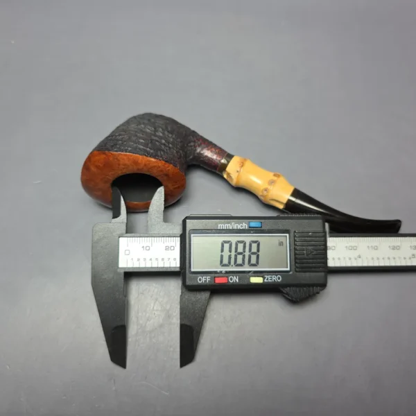 Stanwell (c.1980s-1990s) Partially Sandblasted Dublin w/ Bamboo Estate Briar Pipe, Danish Estates - Image 10