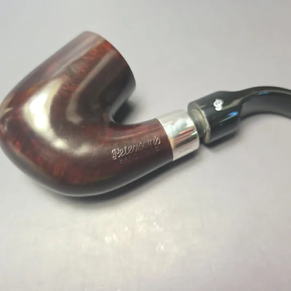 Peterson Pub Pipe Heritage Smooth Oom Paul w/ Silver Briar Pipe, New - Image 6