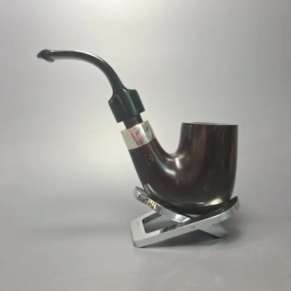 Peterson Pub Pipe Heritage Smooth Oom Paul w/ Silver Briar Pipe, New - Image 4