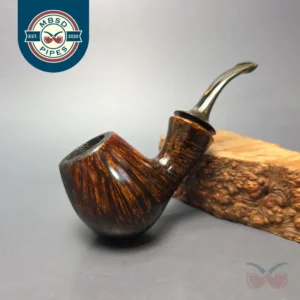 Papa Bear's Pipes by Tim Beaumont Partially Sandblasted Brandy Handmade Briar Pipe, New