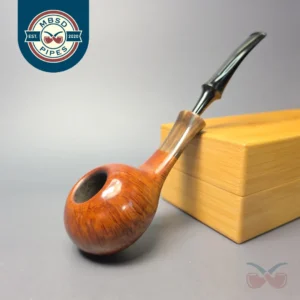 Jorn Micke 4763 Smooth Squat Tomato w/ Horn Estate Briar Pipe, Danish Estates