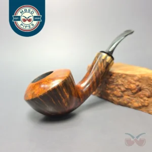 Papa Bear's Pipes by Tim Beaumont Smooth Dublin w/ Spalted Poplar Handmade Briar Pipe, New