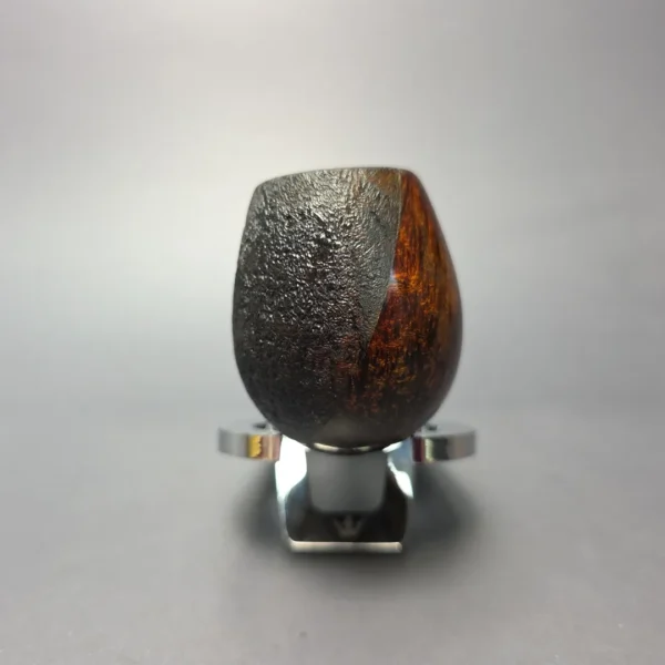 Papa Bear's Pipes by Tim Beaumont Partially Sandblasted Brandy Handmade Briar Pipe, New - Image 3