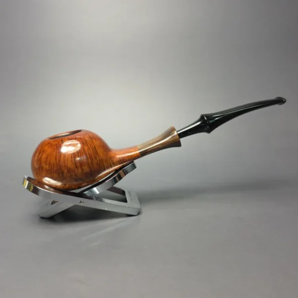Jorn Micke 4763 Smooth Squat Tomato w/ Horn Estate Briar Pipe, Danish Estates - Image 10