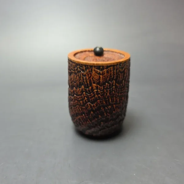 Ser Jacopo Insanus 4 Sandblasted Upside Down Billiard w/ Silver Estate Briar Pipe, Unsmoked, 9mm - Image 13