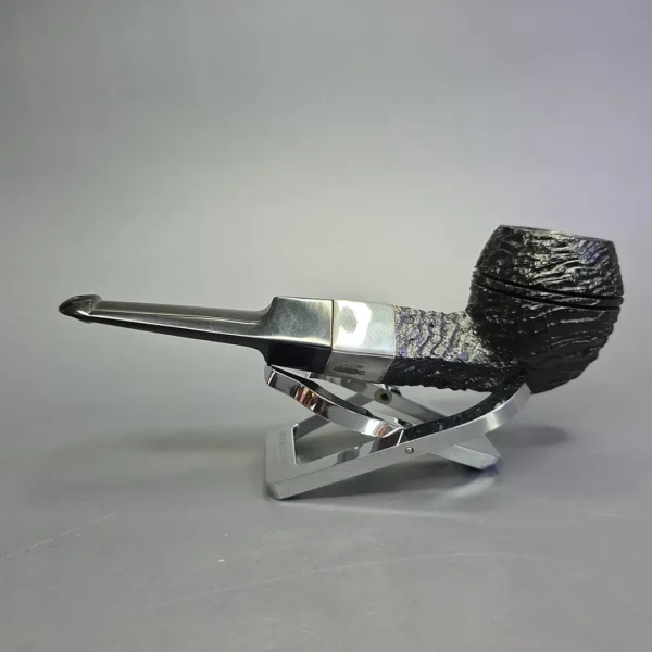 Peterson Deluxe Classic PSB 150 Sandblasted Bulldog w/ Silver Estate Briar Pipe, Irish Estates - Image 4