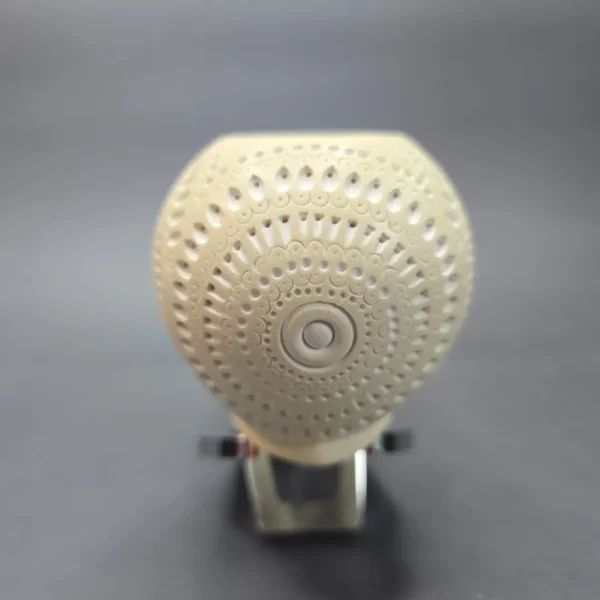 MBSD Meerschaum Silver XXL Lattice Blowfish Reverse Calabash Block Meerschaum Pipe, New - Image 4