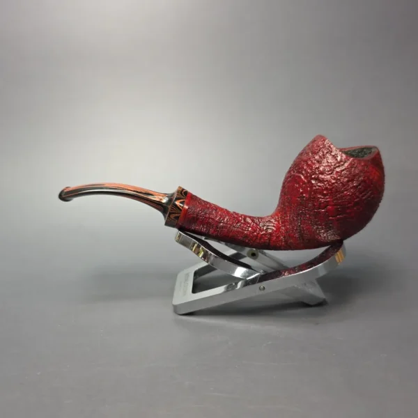 Papa Bear's Pipes by Tim Beaumont Sandblasted Egg Handmade Briar Pipe, New - Image 4