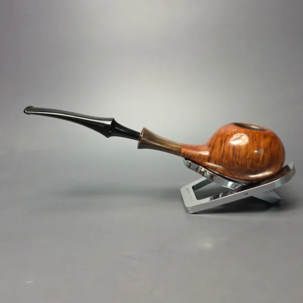 Jorn Micke 4763 Smooth Squat Tomato w/ Horn Estate Briar Pipe, Danish Estates - Image 12