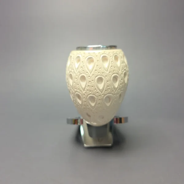 MBSD Meerschaum Double Silver Lattice Egg Reverse Calabash Block Meerschaum Pipe, New - Image 5