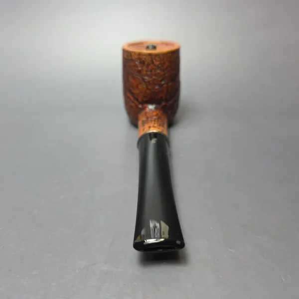 Ser Jacopo Insanus 4 Sandblasted Upside Down Billiard w/ Silver Estate Briar Pipe, Unsmoked, 9mm - Image 8