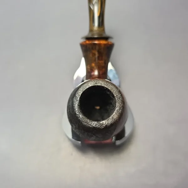 Papa Bear's Pipes by Tim Beaumont Partially Sandblasted Brandy Handmade Briar Pipe, New - Image 6