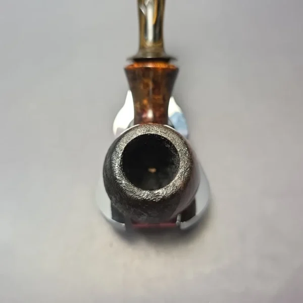 Papa Bear's Pipes by Tim Beaumont Partially Sandblasted Brandy Handmade Briar Pipe, New - Image 7