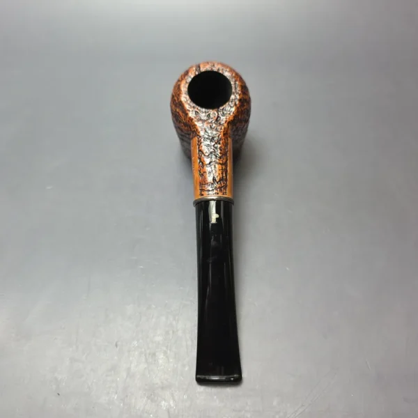 Ser Jacopo Insanus 4 Sandblasted Upside Down Billiard w/ Silver Estate Briar Pipe, Unsmoked, 9mm - Image 10