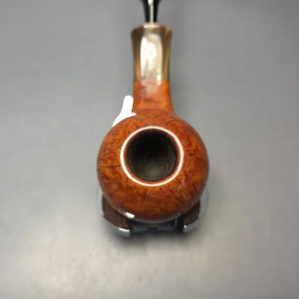 Jorn Micke 4763 Smooth Squat Tomato w/ Horn Estate Briar Pipe, Danish Estates - Image 7