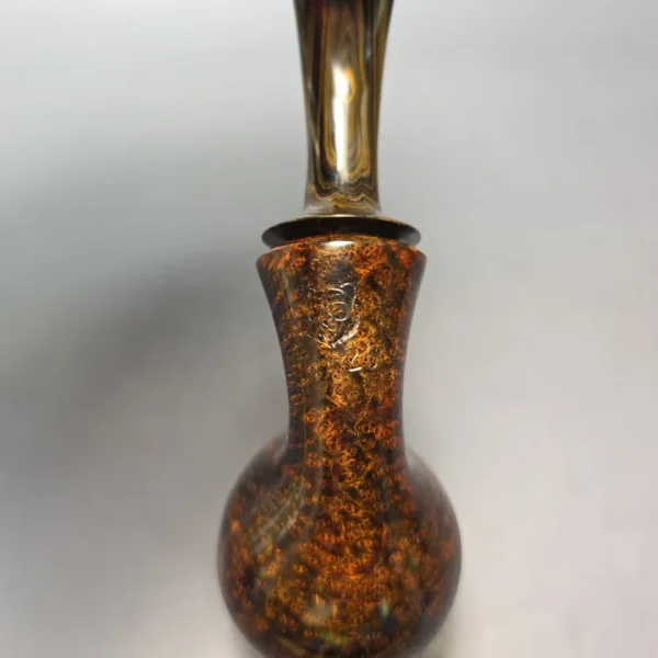 Papa Bear's Pipes by Tim Beaumont Partially Sandblasted Brandy Handmade Briar Pipe, New - Image 9