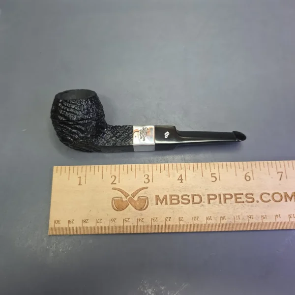 Peterson Deluxe Classic PSB 150 Sandblasted Bulldog w/ Silver Estate Briar Pipe, Irish Estates - Image 9