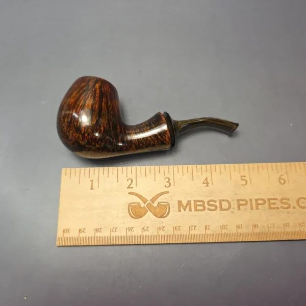 Papa Bear's Pipes by Tim Beaumont Partially Sandblasted Brandy Handmade Briar Pipe, New - Image 10