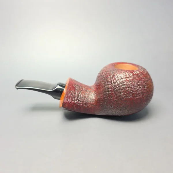 Buckeye Hand Made Contrast Sandblasted Tomato Briar Pipe, New - Image 4