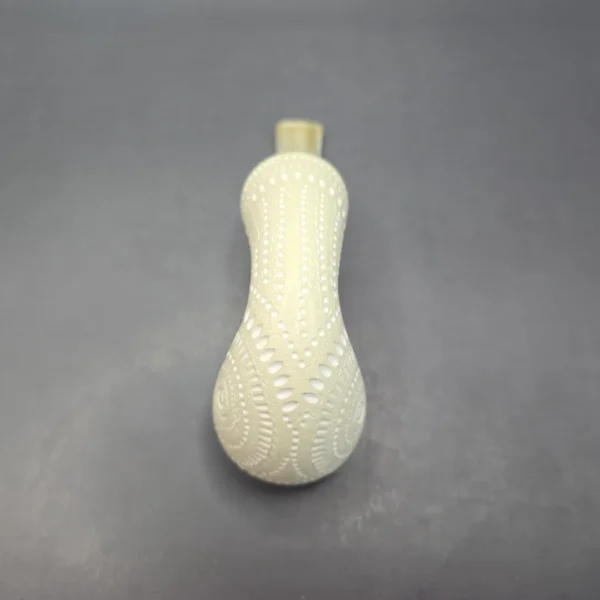MBSD Meerschaum Silver Lattice Acorn Reverse Calabash Block Meerschaum Pipe, New - Image 10