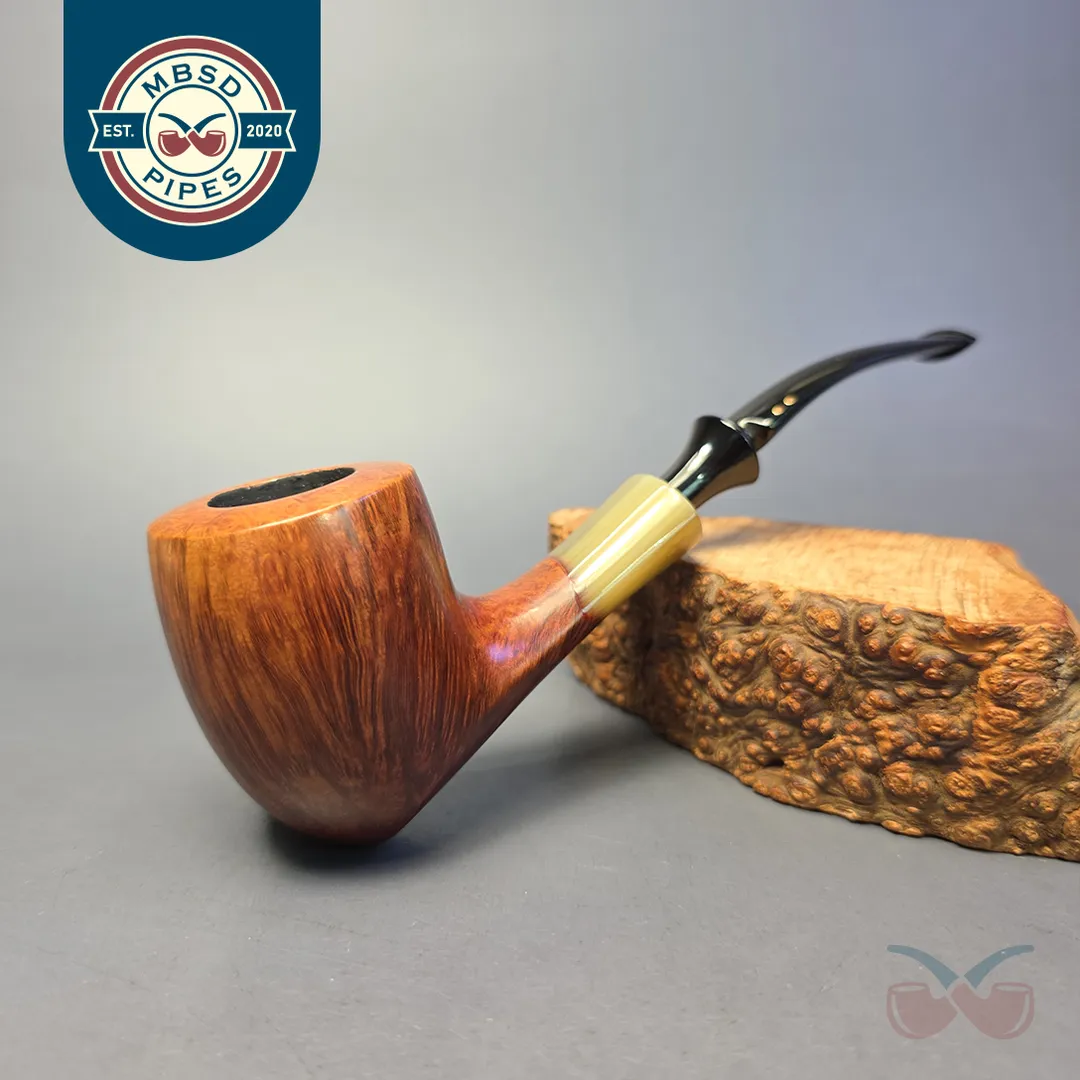Savinelli Nonpareil 9408 Smooth Pickaxe w/ Horn Estate Briar Pipe, Unsmoked