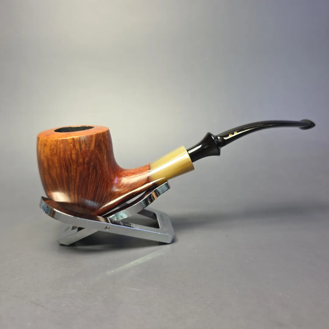 Savinelli Nonpareil 9408 Smooth Pickaxe w/ Horn Estate Briar Pipe, Unsmoked - Image 2