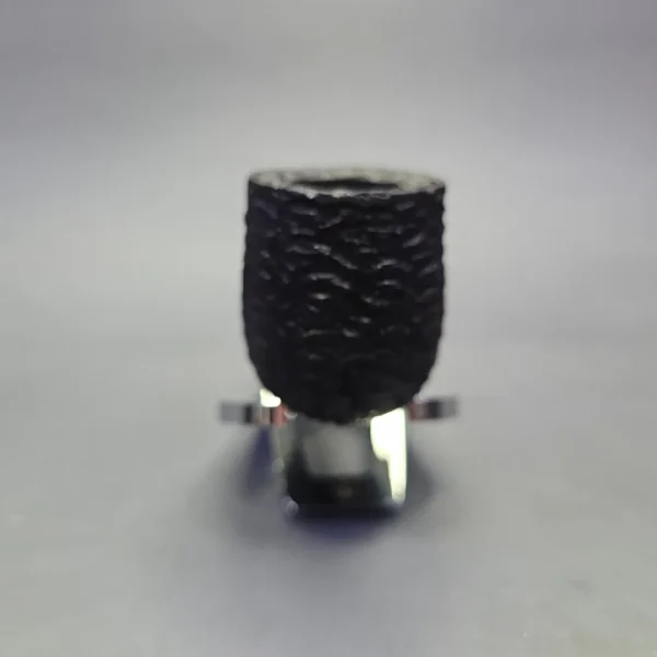 MBSD Briars by Piero Vitale Black Rusticated Billiard w/ Boxwood, Briar Pipe, New - Image 3