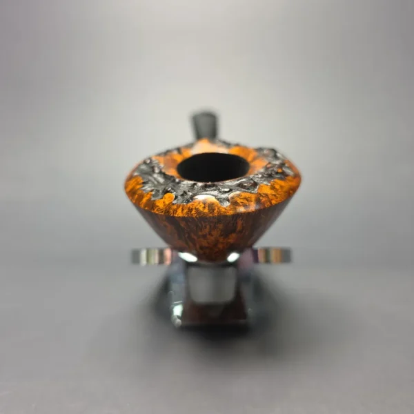 Christian Ruetz Smooth Horn w/ Masur Birch Handmade Briar Pipe, New - Image 3