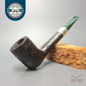 Ashton Brindle LX Sandblasted Canadian w/ Silver Handmade Briar Pipe, New