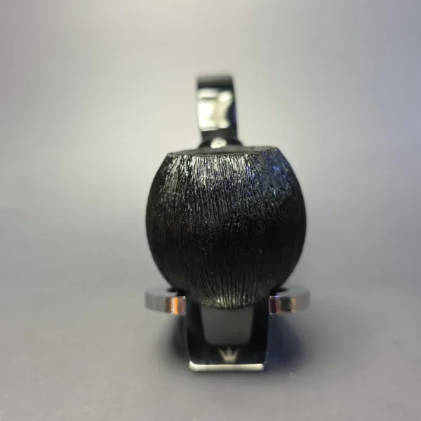 Moonshine MS09 Wire Rusticated Cannonball w/ Black Stem Briar Pipe, New - Image 3