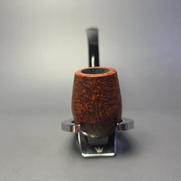 Bruno Nuttens Heritage H1 Partially Sandblasted Bent Billiard Briar Pipe, New - Image 3