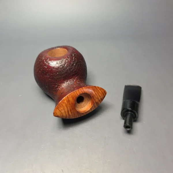 Buckeye Hand Made Contrast Sandblasted Tomato Briar Pipe, New - Image 11