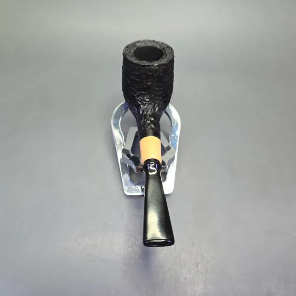 MBSD Briars by Piero Vitale Black Rusticated Billiard w/ Boxwood, Briar Pipe, New - Image 6