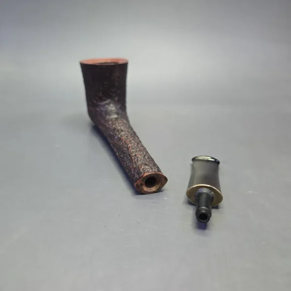 Savinelli Long John XL Partially Rusticated Canadian Estate Briar Pipe, Italian Estates - Image 16