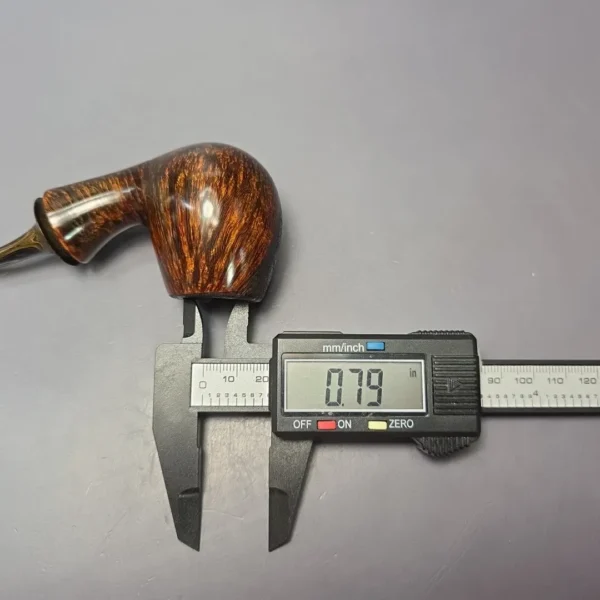 Papa Bear's Pipes by Tim Beaumont Partially Sandblasted Brandy Handmade Briar Pipe, New - Image 11