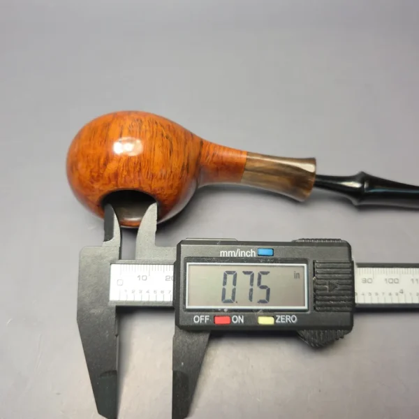 Jorn Micke 4763 Smooth Squat Tomato w/ Horn Estate Briar Pipe, Danish Estates - Image 3