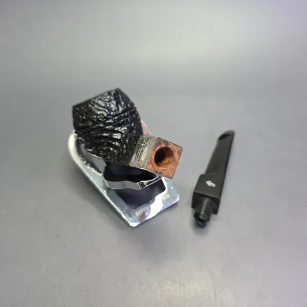 Peterson Deluxe Classic PSB 150 Sandblasted Bulldog w/ Silver Estate Briar Pipe, Irish Estates - Image 11