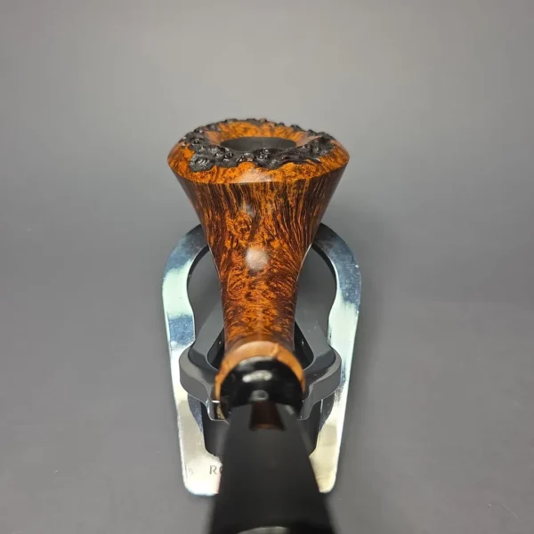Christian Ruetz Smooth Horn w/ Masur Birch Handmade Briar Pipe, New - Image 6
