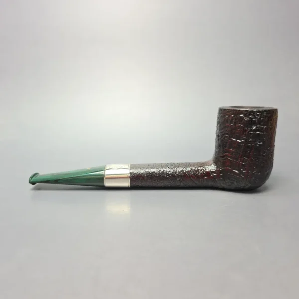Ashton Brindle LX Sandblasted Canadian w/ Silver Handmade Briar Pipe, New - Image 4