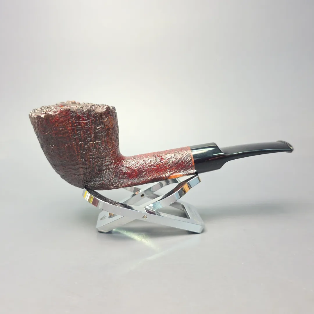 Buckeye Hand Made Contrast Sandblasted Dublin Briar Pipe, New - Image 2