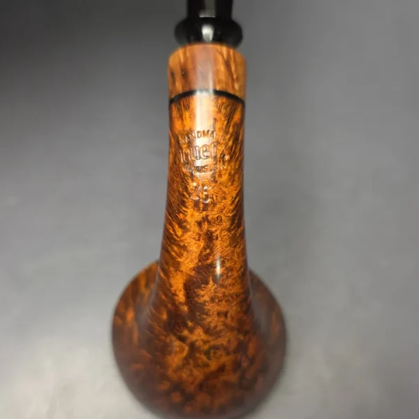 Christian Ruetz Smooth Horn w/ Masur Birch Handmade Briar Pipe, New - Image 8