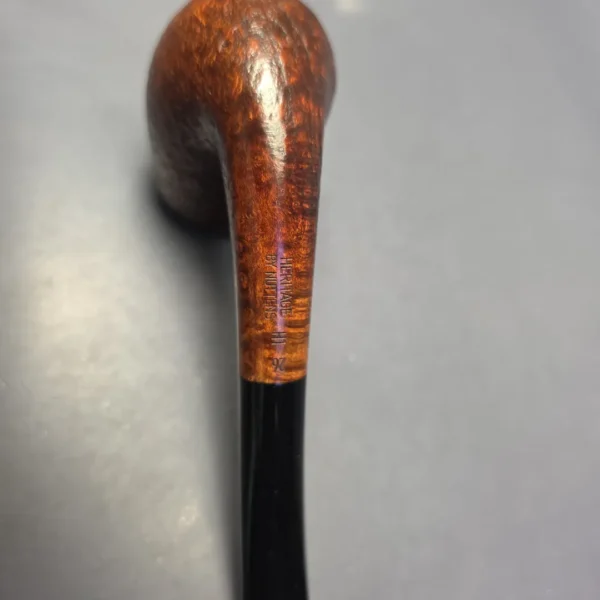 Bruno Nuttens Heritage H1 Partially Sandblasted Bent Billiard Briar Pipe, New - Image 7