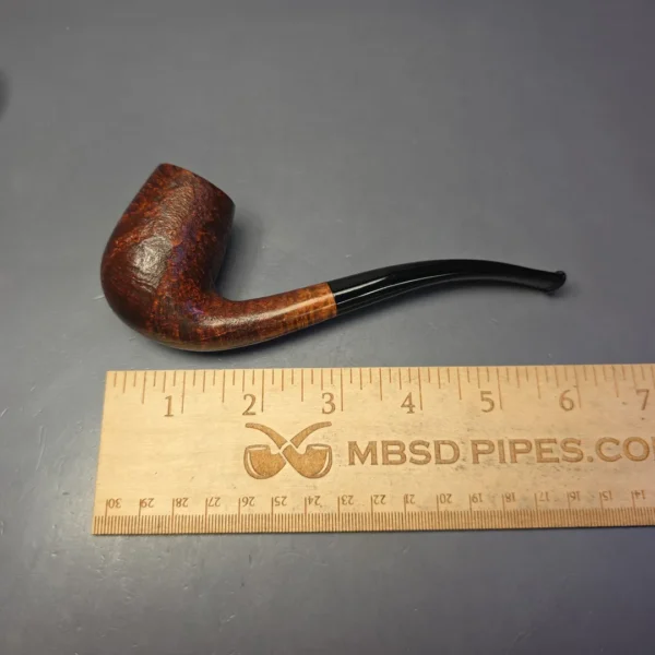 Bruno Nuttens Heritage H1 Partially Sandblasted Bent Billiard Briar Pipe, New - Image 8