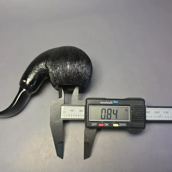 Moonshine MS09 Wire Rusticated Cannonball w/ Black Stem Briar Pipe, New - Image 9