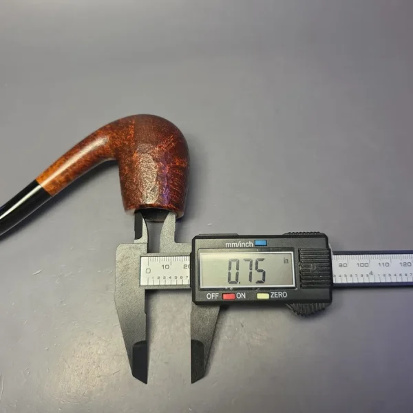 Bruno Nuttens Heritage H1 Partially Sandblasted Bent Billiard Briar Pipe, New - Image 9