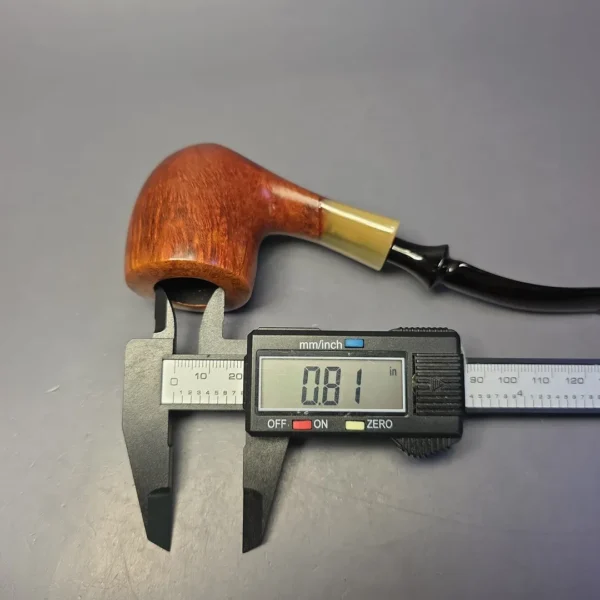 Savinelli Nonpareil 9408 Smooth Pickaxe w/ Horn Estate Briar Pipe, Unsmoked - Image 11