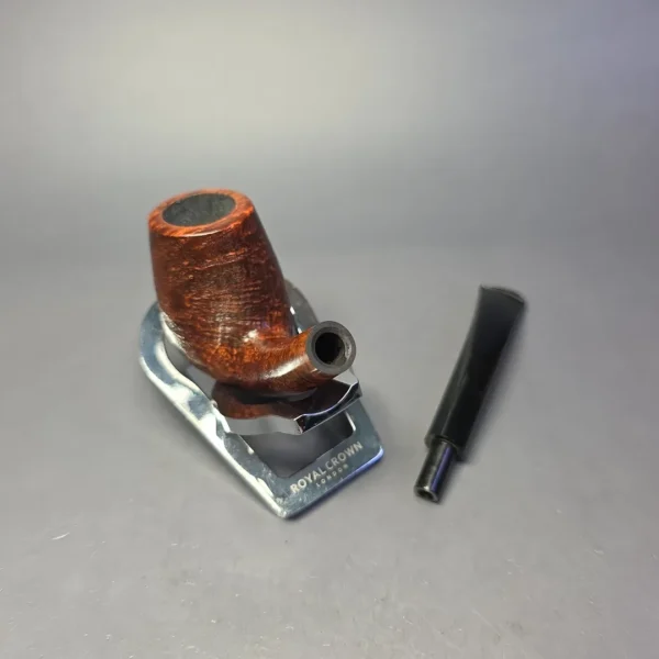 Bruno Nuttens Heritage H1 Partially Sandblasted Bent Billiard Briar Pipe, New - Image 10